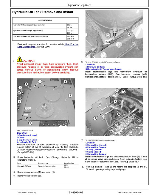 Hitachi Zaxis 380LC-5N (SN. from E630001) Crawler Excavators Repair Manual (TM12569) Hitachi Zaxis 380LC-5N (SN. from E630001) Crawler Excavators Repair Manual (TM12569)