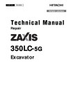 Hitachi Zaxis 350LC-5G (SN. from C930001) Crawler Excavators Repair Manual (TM12608)