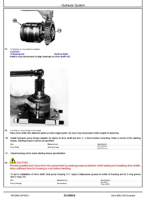 Hitachi Zaxis 350LC-5G (SN. from C930001) Crawler Excavators Repair Manual (TM12608) Hitachi Zaxis 350LC-5G (SN. from C930001) Crawler Excavators Repair Manual (TM12608)