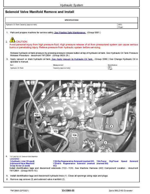 Hitachi Zaxis 350LC-5G (SN. from C930001) Crawler Excavators Repair Manual (TM12608) Hitachi Zaxis 350LC-5G (SN. from C930001) Crawler Excavators Repair Manual (TM12608)