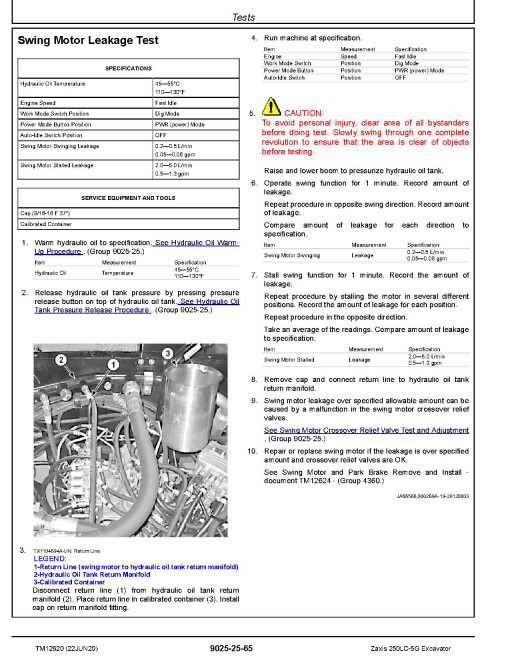 Hitachi Zaxis 250LC-5G (SN. from C430001) Crawler Excavators Operation and Test Manual (TM12620) Hitachi Zaxis 250LC-5G (SN. from C430001) Crawler Excavators Operation and Test Manual (TM12620)