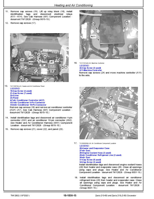 Hitachi 210-5G and 210LC-5G Crawler Excavators (SN. from C330001) Repair Manual (TM12632) Hitachi 210-5G and 210LC-5G Crawler Excavators (SN. from C330001) Repair Manual (TM12632)