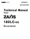 Hitachi Zaxis 180LC-5G (SN. from C530073) Crawler Excavators Repair Manual (TM12640)
