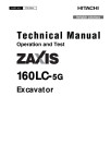 Hitachi Zaxis 160LC-5G (SN. from C230173) Crawler Excavators Operation and Test Manual (TM12644)