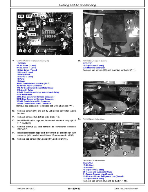 Hitachi Zaxis 160LC-5G (SN. from C230173) Crawler Excavators Repair Manual (TM12648) Hitachi Zaxis 160LC-5G (SN. from C230173) Crawler Excavators Repair Manual (TM12648)