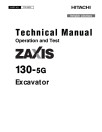 Hitachi Zaxis 130-5G (SN. from C130001) Crawler Excavators Operation and Test Manual (TM12652)
