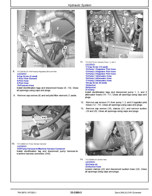 Hitachi Zaxis 245USLC-5N Crawler Excavators (SN. from 60_ _ 0400001, 61_ _ 0400001) Repair Manual (TM12675) Hitachi Zaxis 245USLC-5N Crawler Excavators (SN. from 60_ _ 0400001, 61_ _ 0400001) Repair Manual (TM12675)
