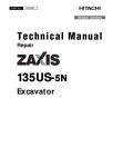 Hitachi Zaxis 135US-5N Crawler Excavators (SN. from 60_ _0100001, 62_ _0100001) Repair Manual (TM12681)