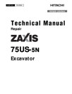 Hitachi Zaxis 75US-5N (SN. from 60_ _0015001) Compact Excavators Repair Manual (TM12906)