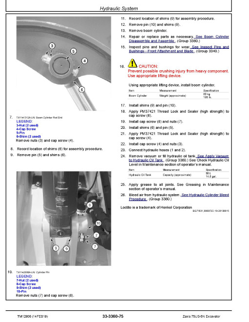 Hitachi Zaxis 75US-5N (SN. from 60_ _0015001) Compact Excavators Repair Manual (TM12906) Hitachi Zaxis 75US-5N (SN. from 60_ _0015001) Compact Excavators Repair Manual (TM12906)
