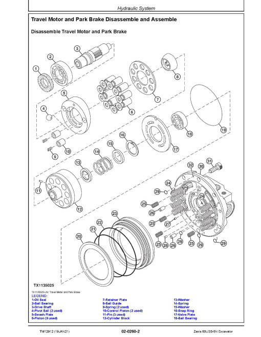 Hitachi Zaxis 60USB-5N (PIN: HCMAFC60_ _0285005-) Compact Excavators Repair Manual (TM12912) Hitachi Zaxis 60USB-5N (PIN: HCMAFC60_ _0285005-) Compact Excavators Repair Manual (TM12912)