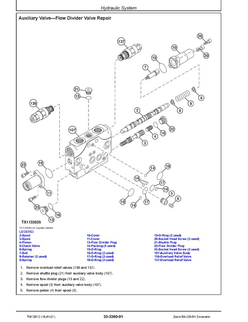 Hitachi Zaxis 60USB-5N (PIN: HCMAFC60_ _0285005-) Compact Excavators Repair Manual (TM12912) Hitachi Zaxis 60USB-5N (PIN: HCMAFC60_ _0285005-) Compact Excavators Repair Manual (TM12912)