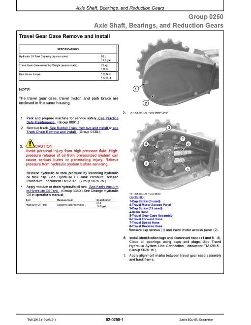 Hitachi Zaxis 50U-5N (PIN: HCMAED60_ _0280003-) Compact Excavators Repair Manual (TM12918) Hitachi Zaxis 50U-5N (PIN: HCMAED60_ _0280003-) Compact Excavators Repair Manual (TM12918)