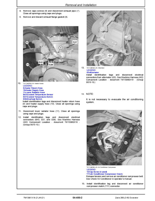 Hitachi Zaxis 250LC-5G (PIN from 1F9DCEG1_ _C430001) Crawler Excavators Repair Manual (TM13081X19) Hitachi Zaxis 250LC-5G (PIN from 1F9DCEG1_ _C430001) Crawler Excavators Repair Manual (TM13081X19)