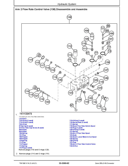 Hitachi Zaxis 250LC-5G (PIN from 1F9DCEG1_ _C430001) Crawler Excavators Repair Manual (TM13081X19) Hitachi Zaxis 250LC-5G (PIN from 1F9DCEG1_ _C430001) Crawler Excavators Repair Manual (TM13081X19)