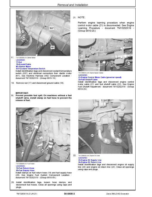 Hitachi Zaxis 350LC-5G (PIN from 1F9DDEG1_ _C930001) Crawler Excavators Repair Manual (TM13203X19) Hitachi Zaxis 350LC-5G (PIN from 1F9DDEG1_ _C930001) Crawler Excavators Repair Manual (TM13203X19)