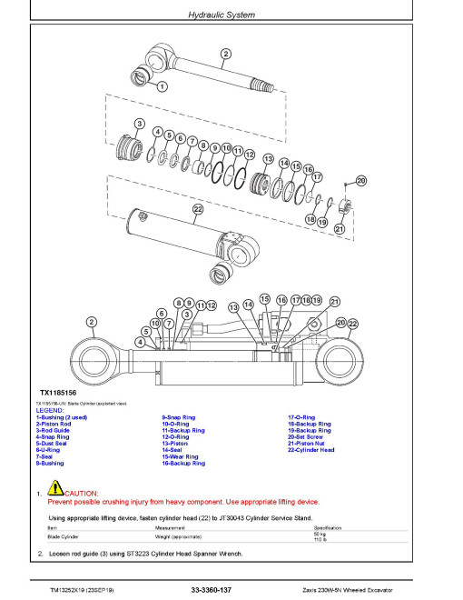 Hitachi Zaxis 230W-5N (PIN: HCMLCC60_ _0004001-) Wheeled Excavators Repair Manual (TM13252X19) Hitachi Zaxis 230W-5N (PIN: HCMLCC60_ _0004001-) Wheeled Excavators Repair Manual (TM13252X19)