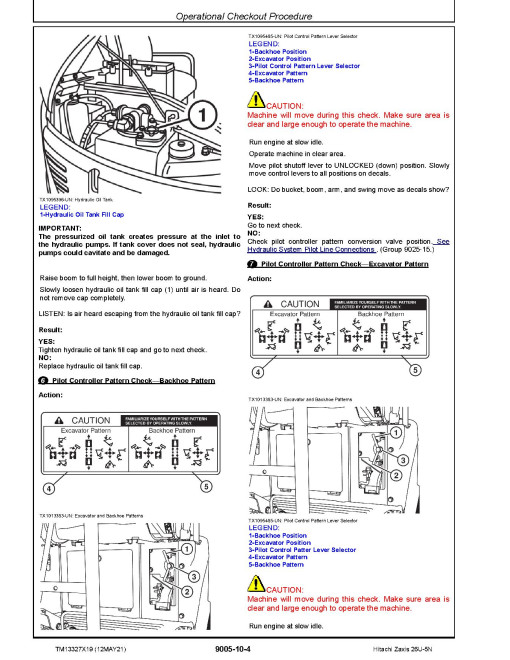 Hitachi Zaxis 26U-5N (PIN: HCMACB60_ _0260005-) Compact Excavators Operation and Test Manual (TM13327X19) Hitachi Zaxis 26U-5N (PIN: HCMACB60_ _0260005-) Compact Excavators Operation and Test Manual (TM13327X19)