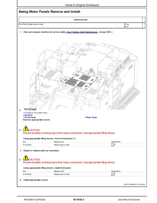Hitachi Zaxis 670LC-6 (PIN from HCMJBK60_ _0060001) Crawler Excavators Repair Manual (TM13336X19) Hitachi Zaxis 670LC-6 (PIN from HCMJBK60_ _0060001) Crawler Excavators Repair Manual (TM13336X19)