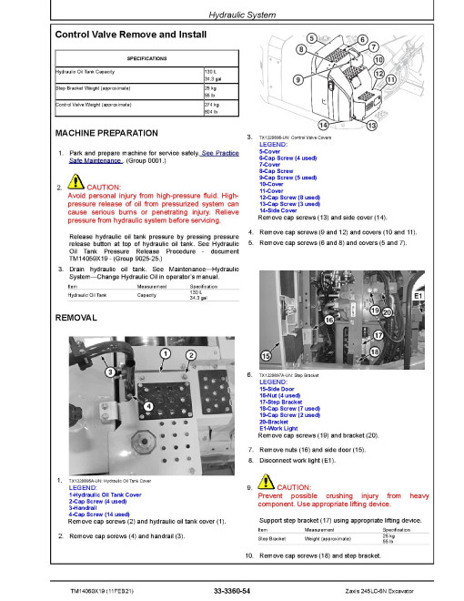 Hitachi Zaxis 245LC-6N (PIN from HCMDFD60_ _0700001) Crawler Excavators Repair Manual (TM14060X19) Hitachi Zaxis 245LC-6N (PIN from HCMDFD60_ _0700001) Crawler Excavators Repair Manual (TM14060X19)