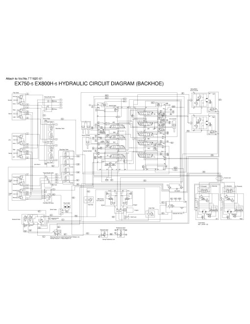 Hitachi EX750-5 and EX800H-5 Crawler Excavator set of Service Manuals