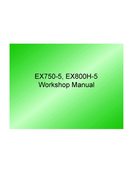 Hitachi EX750-5 and EX800H-5 Crawler Excavator set of Service Manuals