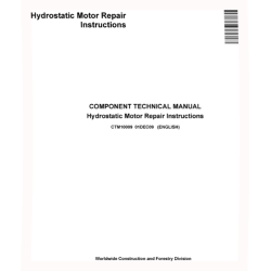 Hydrostatic Motors Repair Technical Manual (CTM10009)