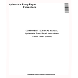 HPV-02 Hydrostatic Pumps Component Technical Manual (CTM10010)