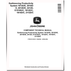 Earthmoving Productivity System 1612D/E,2010D/E,2014D/E,2412D/E,1510D/C,1812D/C,1814D/C,2112D/C Scrapers Manual (CTM10131X019)