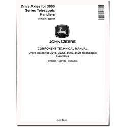 Drive Axles for 3215, 3220, 3415 and 3420 Telescopic Handlers Component Technical Manual (CTM4999)