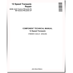 12 Speed Transaxles Component Technical Manual (CTM608419)