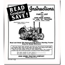 D Tractors and DI Industrial Tractors (North America) Operators Manual (DIR225)