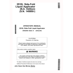 2510L Side-Fold Luquid Nutrient Applicators (SN: from 145850) (North America) Operators Manual (OM820000)