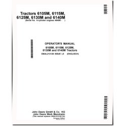 6105M, 6115M, 6125M, 6130M and 6140M Tractors (MY2012 - 2015, Europe) Operators Manual (OMAL213126)