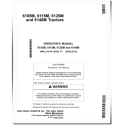 6105M, 6115M, 6125M and 6140M Tractors (MY2012, North America) Operators Manual (OMAL213158)