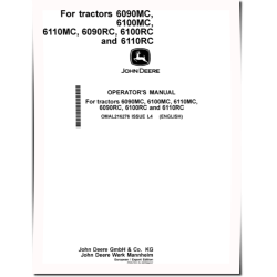 6090MC, 6090RC, 6100MC, 6100RC, 6110MC and 6110RC Tractors (Export w.European Config) Operators Manual (OMAL216276)