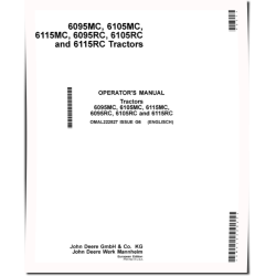 6095MC, 6095RC, 6105MC, 6105RC, 6115MC, 6115RC Tractors (MY2016-2017, Export w.EU config.) Operators Manual (OMAL222851)