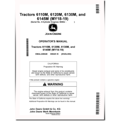 6110M, 6120M, 6130M and 6145M Tractors (MY2018 - 2019, N.America) Operators Manual (OMAL226045)