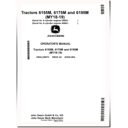 6155M, 6175M and 6195M Tractors (MY2018-2019, Export w. European configuration) Operators Manual (OMAL226073)