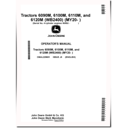6090M, 6100M, 6110M and 6120M Tractors (from MY2020; Europe, Export) Operators Manual (OMAL229651)