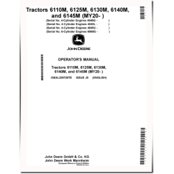 6110M, 6125M, 6130M, 6140M and 6145M Tractors (from MY2020, Export Edition) Operators Manual (OMAL229720TE)