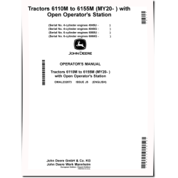 OOS 6110M, 6120M, 6125M, 6130M, 6135M, 6140M, 6145M, 6155M Tractors (from MY2020; Europe, Export) Operators Manual (OMAL232873)
