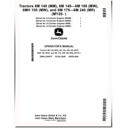 6M140,6M145,6M(H)155,6M165, 6M175,6M180,6M185,6M195, 6M200,6M220,6M240 Tractors (EU,Export) Operators Manual (OMAL243877)