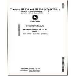 6M 230 and 6M 250 (MT Frame) Tractors (from MY2025) (European Marocco Edition) Operators Manual (OMAL243936T)