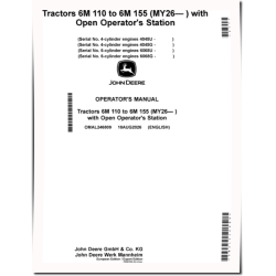 6M 110, 6M 120, 6M 125, 6M 130, 6M 140, 6M 145, 6M 155 OOS Tractors (from MY2026, EU Export) Operators Manual (OMAL246809)