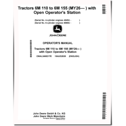 6M 110, 6M 120, 6M 125, 6M 130, 6M 140, 6M 145, 6M 155 OOS Tractors (from MY26, EU Marocco) Operators Manual (OMAL246821TE)