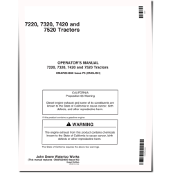 7220, 7320, 7420 and 7520 Tractors (Export Edition) Operators Manual (OMAR224650)