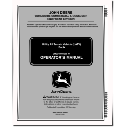 500 Buck, 500 Ex Buck and 500 Ext Buck Utility All Terrain Vehicle (UATV) (North America) Operators Manual (OMC219000390)