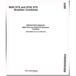 9650 STS and 9750 STS Combines (SN: up to 000180) (South America) Operators Manual (OMCQ48596)