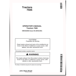 7505 Tractors (South America) Operators Manual (OMCQ52035)
